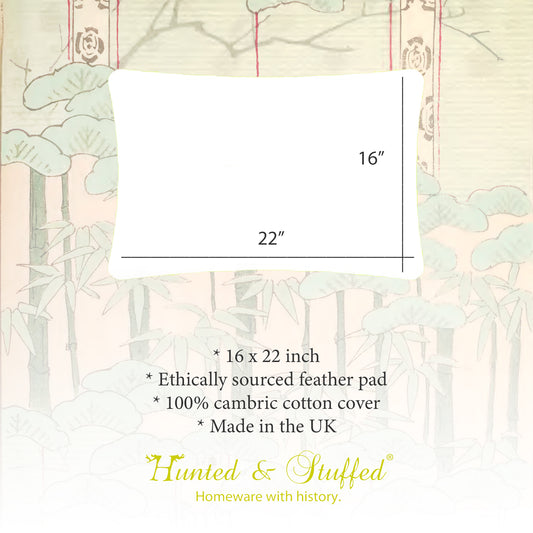 Rectangular 16 inch by 22 inch feather pillow pad by Hunted and Stuffed