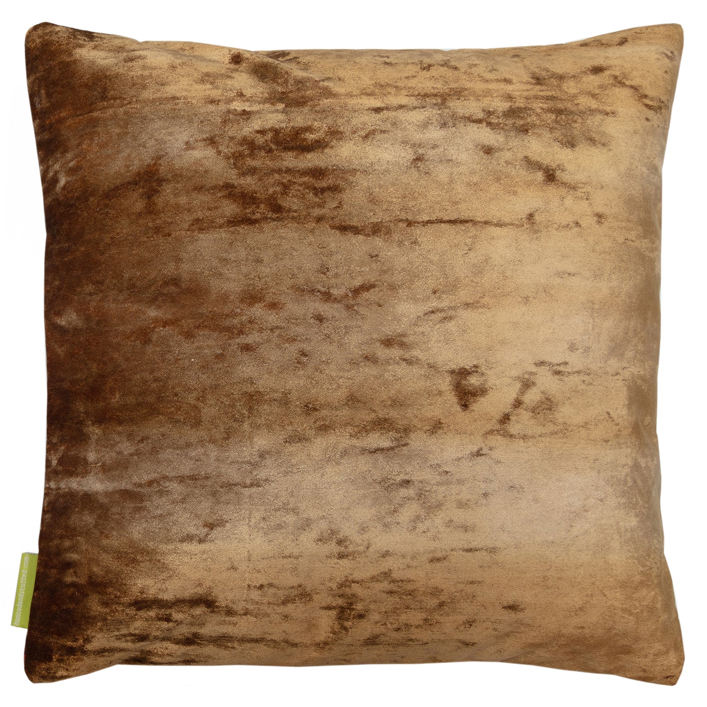 Close up of striped designer gold velvet cushion back.