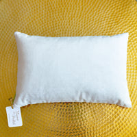 Silvery cream velvet pillow reverse by Hunted and Stuffed