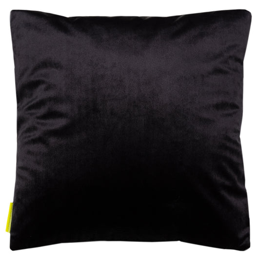 Black velvet reverse of the pillow
