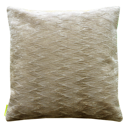 Golden Phoenix Green Silk Obi Cushion -Gold Velvet -18 inch