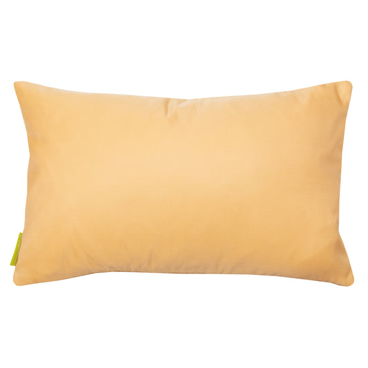 Cream silk pillow reverse.