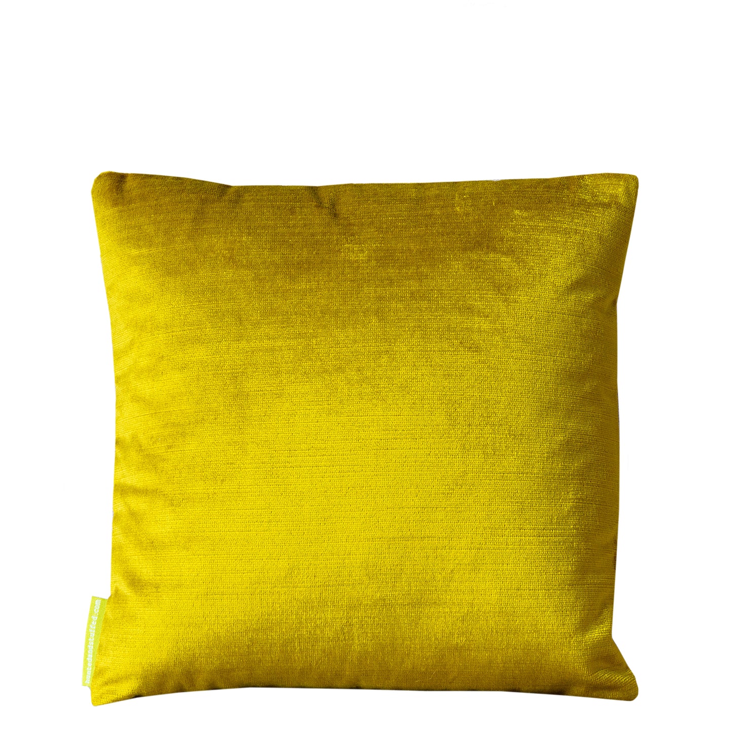 Gold Geometric Obi Pillow -Chartreuse Velvet -12 Inch