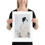 12x18" Kitagawa Utamaro Print Flirtatious Lover