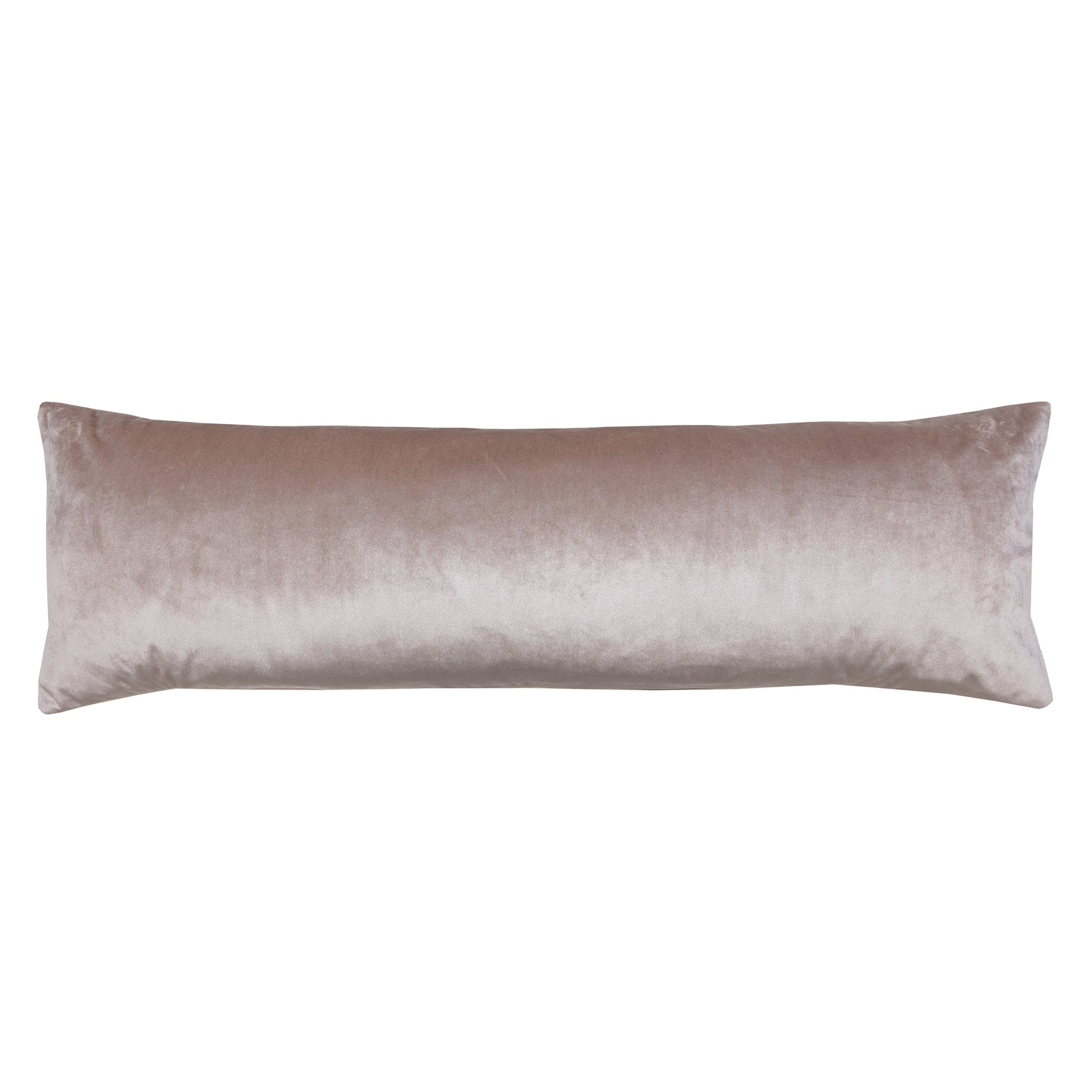 Silver velvet bolster pillow reverse