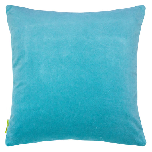Turquoise velvet pillow back
