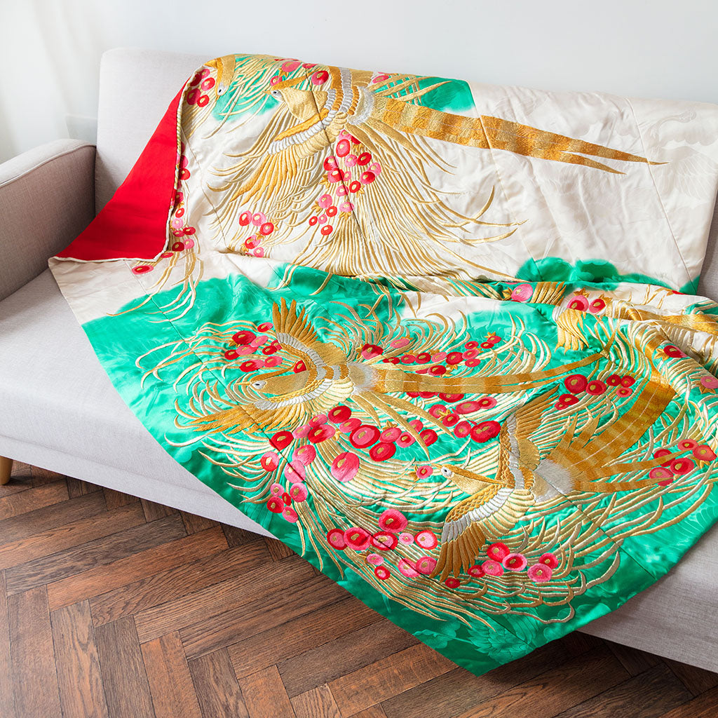 Vintage Wedding Kimono Bedspread