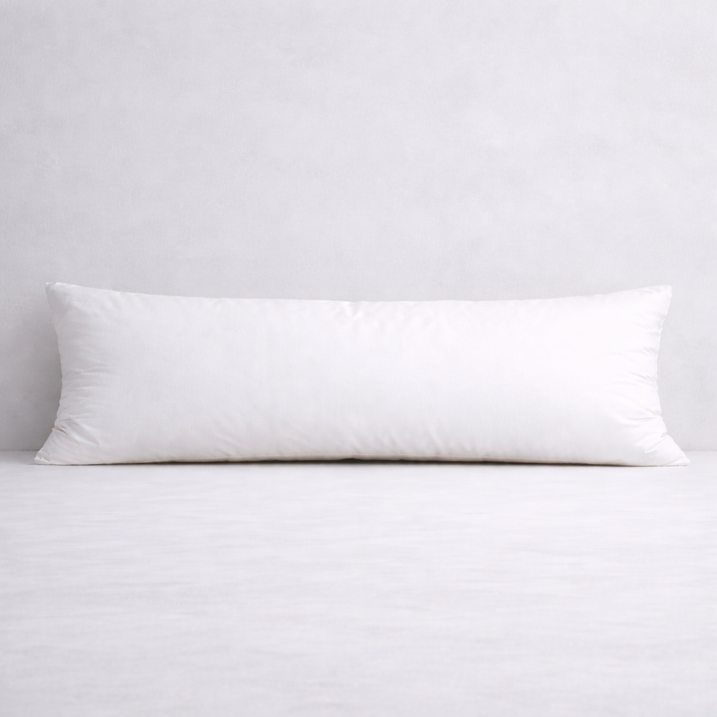 14 x 38 inch bolster feather cushion insert, generously filled and supportive