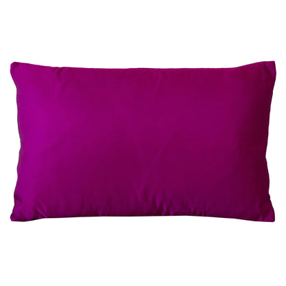 Plain purple silk cushion back