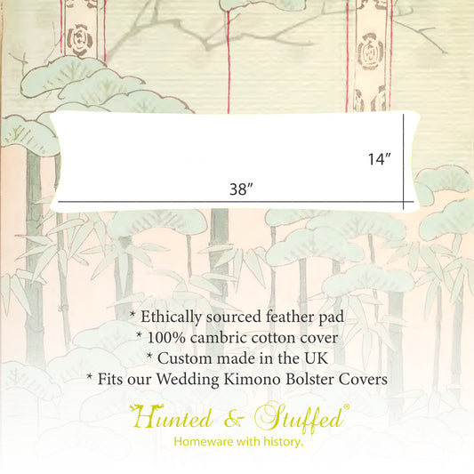 Bolster feather pillow pad by Hunted and Stuffed