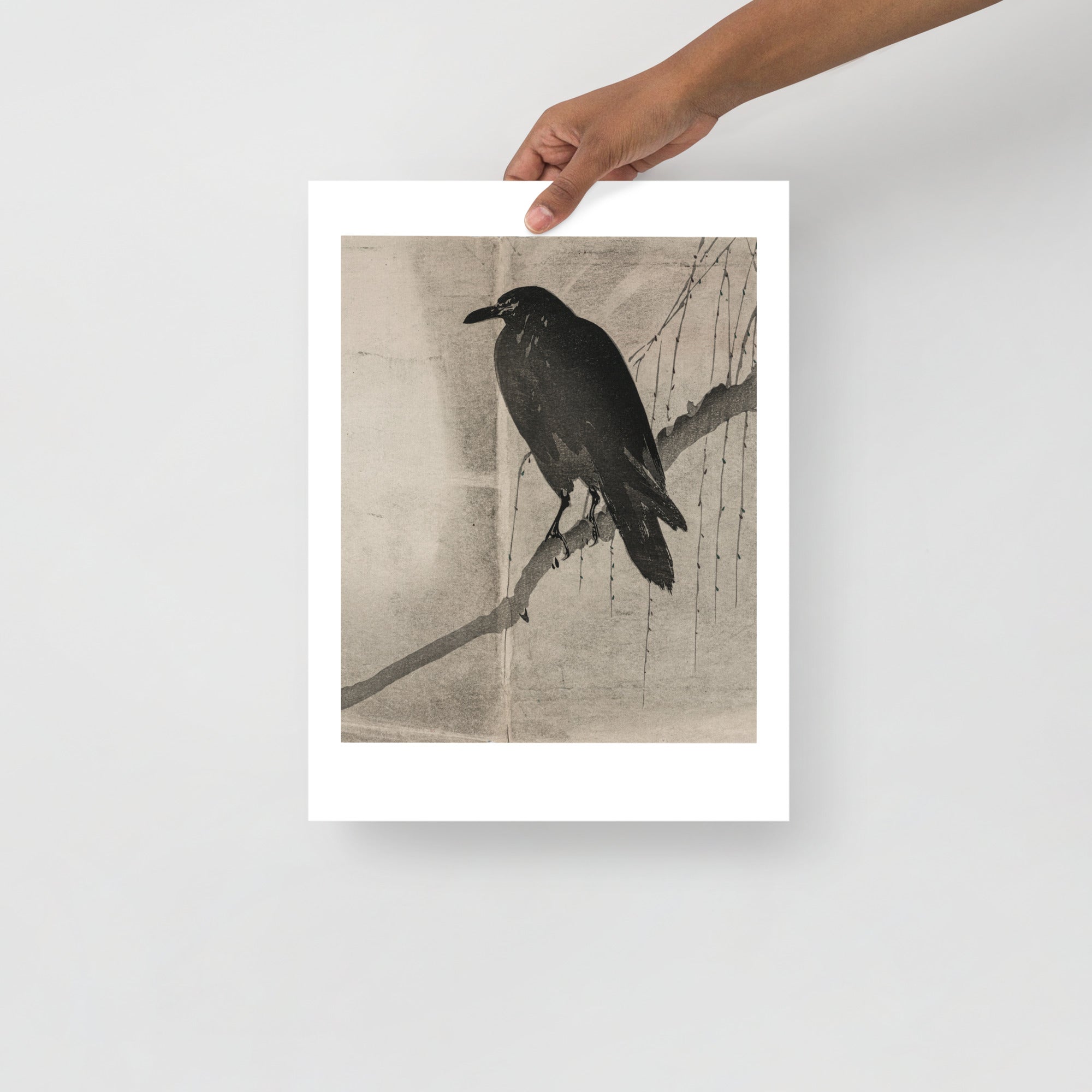 Detailed close-up of the intricate brushwork and fine linework highlighting the textured feathers and detailed facial