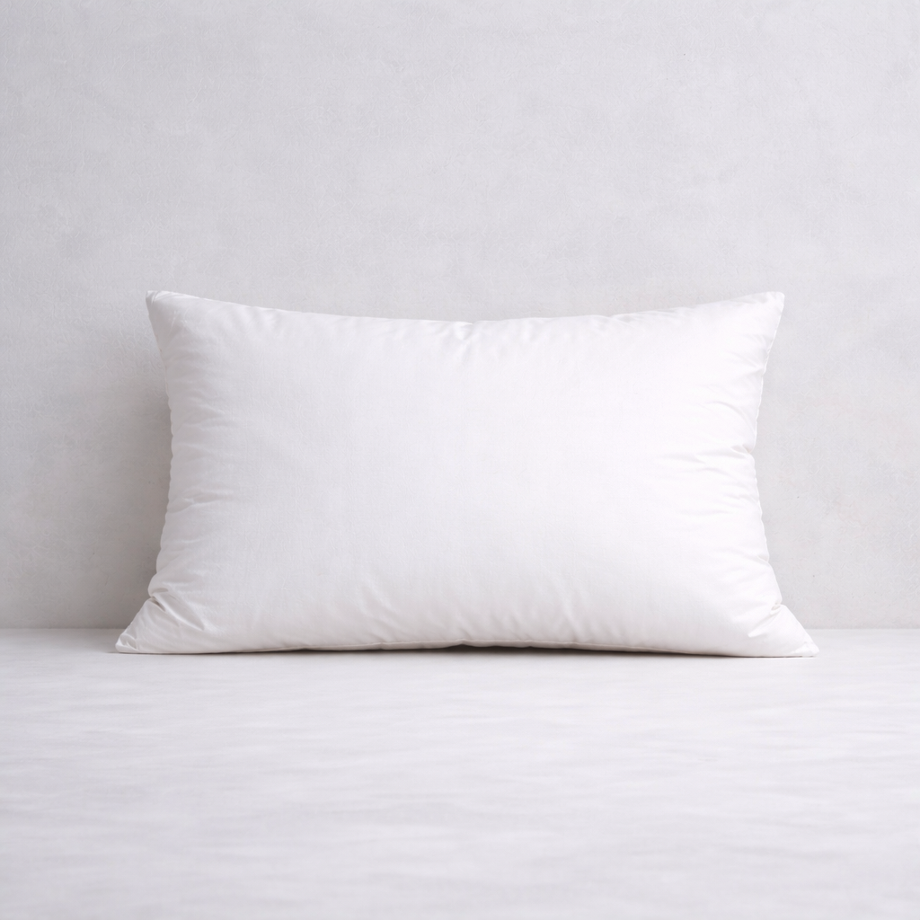 rectangular feather cushion insert with plump, supportive fill