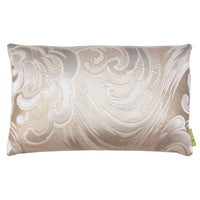 Silver wave white silk pillow