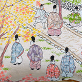 14 inch Obi Pillow -Japanese Street Scene Vintage Nishijin Silk