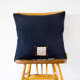 Navy Wool Tartan Cushion Gannex Mill Elland Yorkshire Lord Kagan