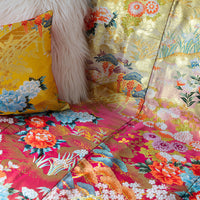 Detail of Vintage Silk Throw Upcycled Luxe Wedding Kimono