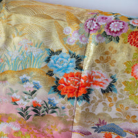 Detail of Vintage Silk Throw Upcycled Luxe Wedding Kimono