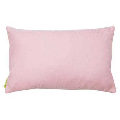 Baby pink silk pillow reverse