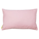Baby pink silk pillow reverse