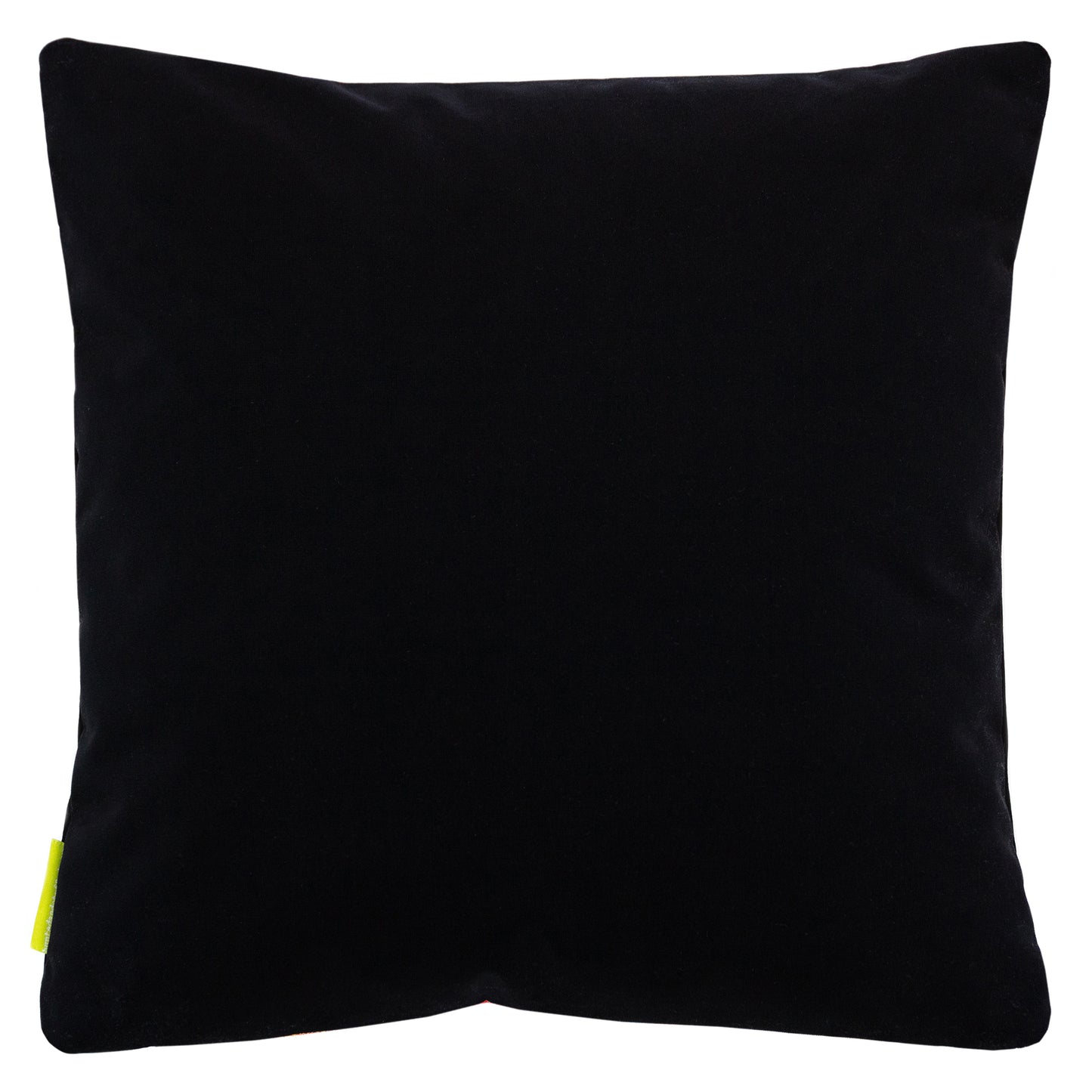 Black velvet pillow reverse