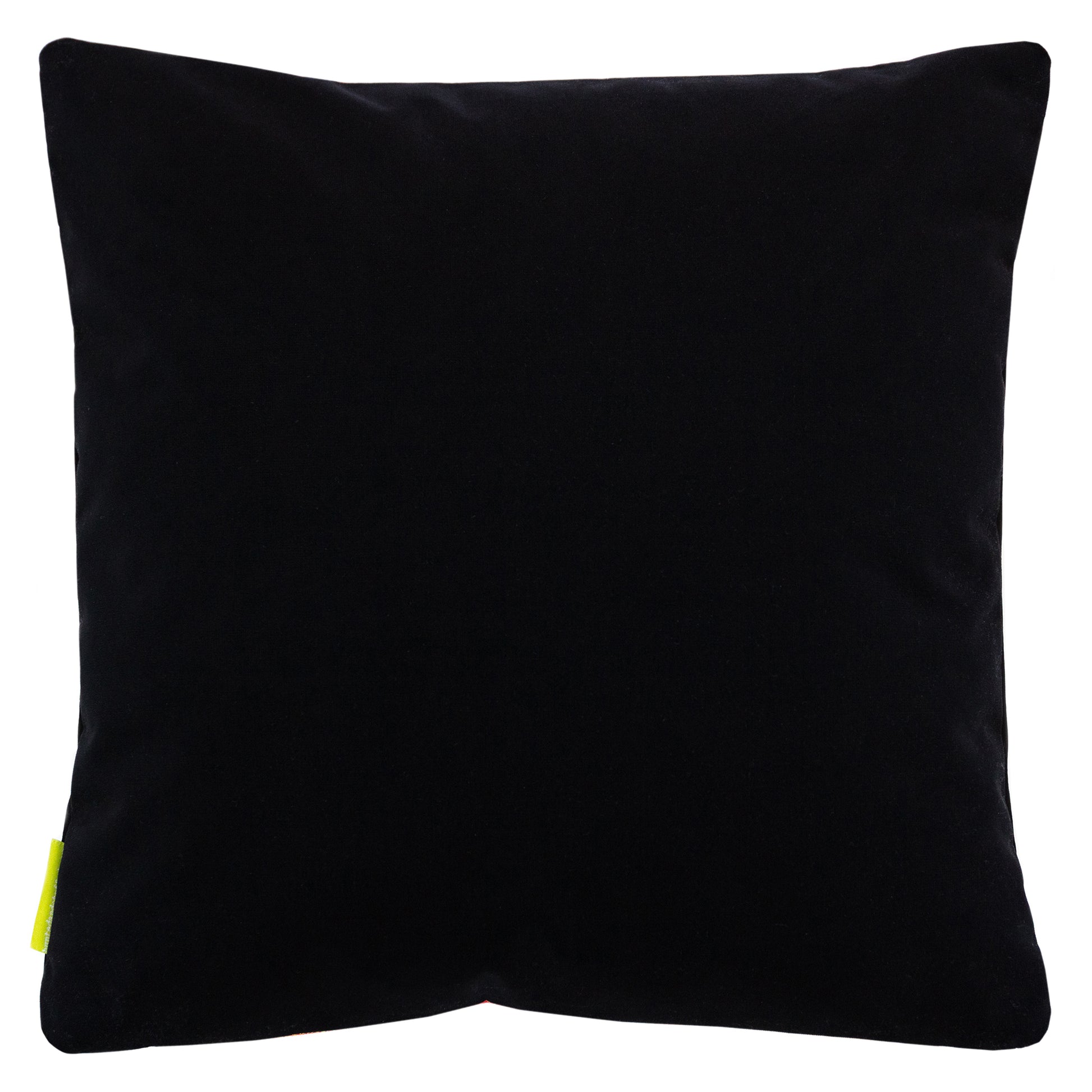 Black velvet pillow reverse
