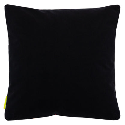 Black velvet pillow reverse