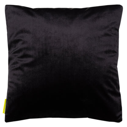 Black velvet reverse of the pillow