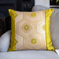 Chartreuse green velvet designer pillow by Hunted and Stuffed