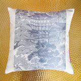 Silver temples cushion cover