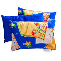 Electric blue pillow set of three by Hunted and Stuffed