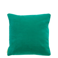 emerald green velvet pillow reverse