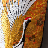 Flying Bird Cushion Long Silk Bolster Pillow Vintage Kimono