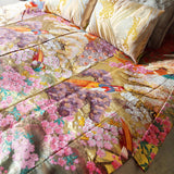 Gold Bedspread Silk Throw Luxury Wedding Kimono Bedspread
