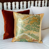 gold temple cushion cover