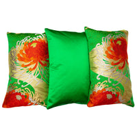 Green obi pillow set of three by hunted and stuffed