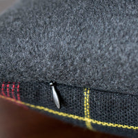 Grey Wool Tartan Cushion with Concealed Zip