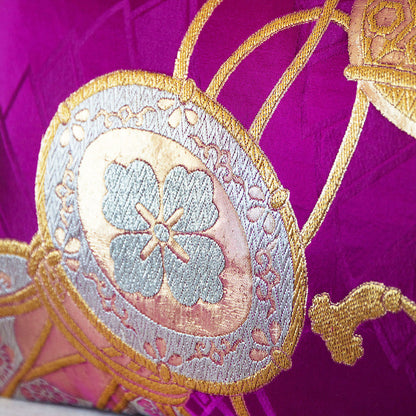 Japanese Drum Taiko Kimono Silk Cushion