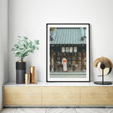 Japanese Street Print, Old Japan Kimono Lantern Print