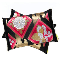 Silk kimono pillows by Hunted and Stuffed