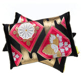 Silk kimono pillows by Hunted and Stuffed
