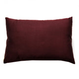 Maroon silk pillow reverse
