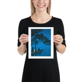 8x10" Shubi Pines at night Japanese Woodblock Print