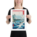 12x16" Hiroshige Sea at Satta Woodblock Art Print