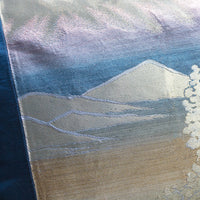 Mountain Cushion Japanese Obi PIllow Detail