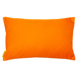 Orange silk pillow reverse.