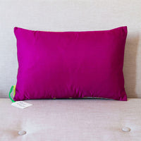 Plain purple silk cushion back