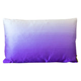 Purple ombre silk pillow with pink back.