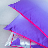 Purple Pink Double Sided Cushion Upcycled Vintage Japanese Obi