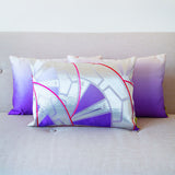Purple Silver Cushions Fuschia Pink Silk Back