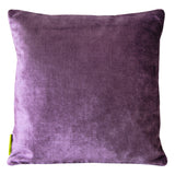 Purple velvet reverse of the pillow